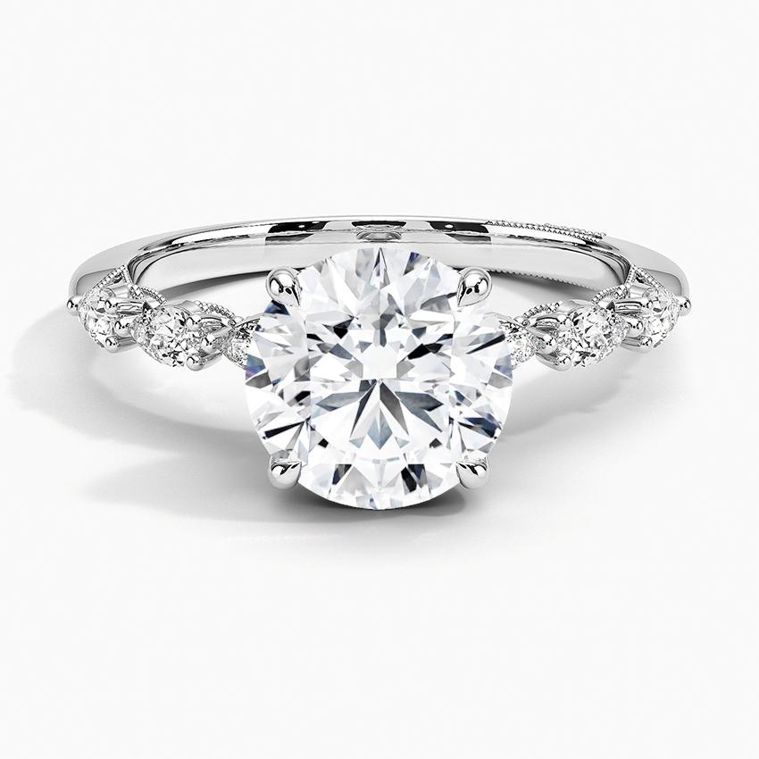 Tacori Sculpted Crescent Pear Diamond Engagement Ring