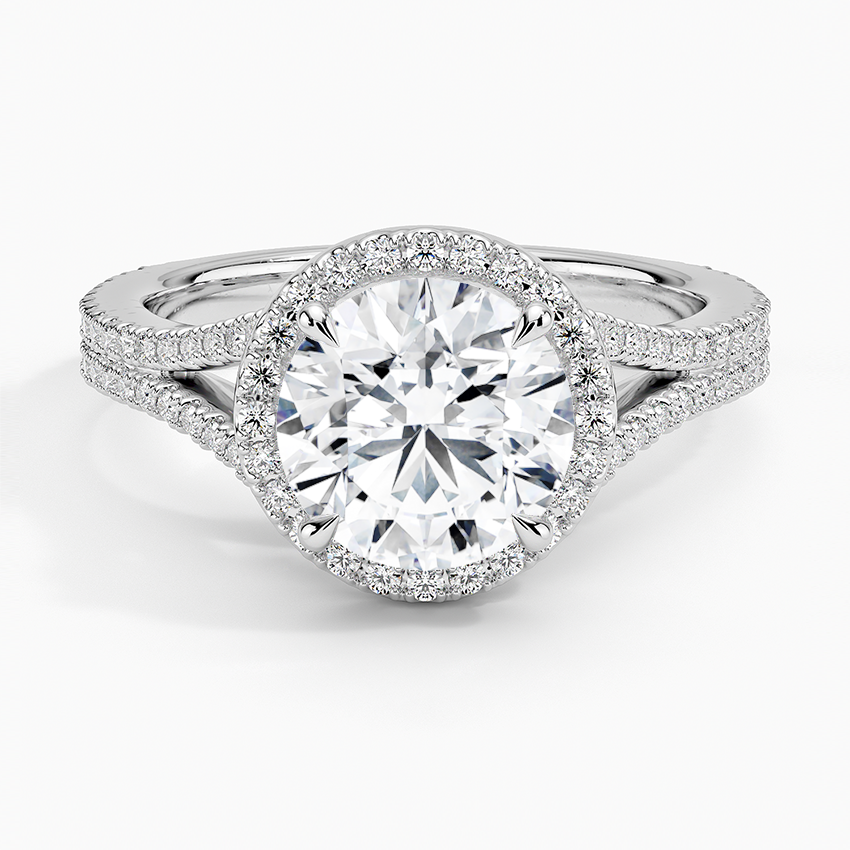 Fortuna Halo Diamond Engagement Ring