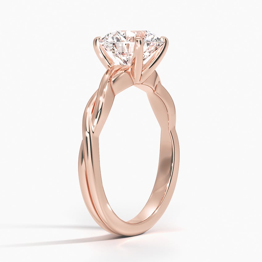 Twisted Vine Solitaire Engagement Ring