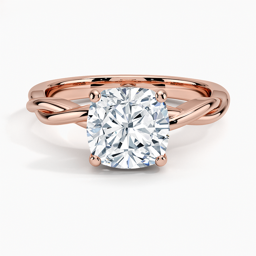 Twisted Vine Solitaire Engagement Ring