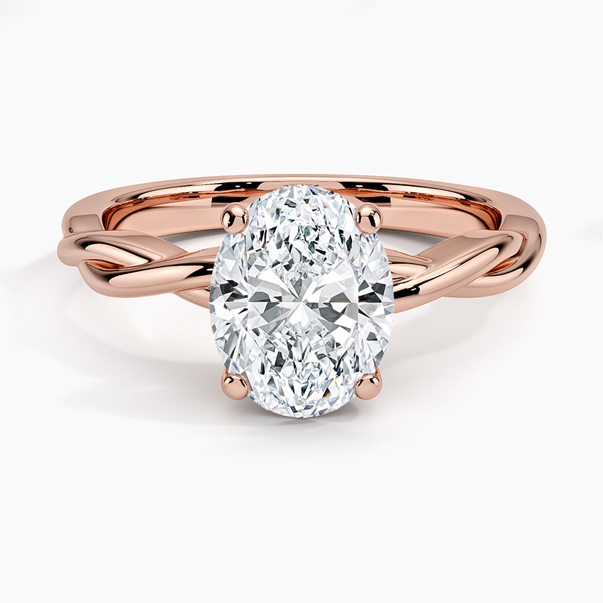 Twisted Vine Solitaire Engagement Ring