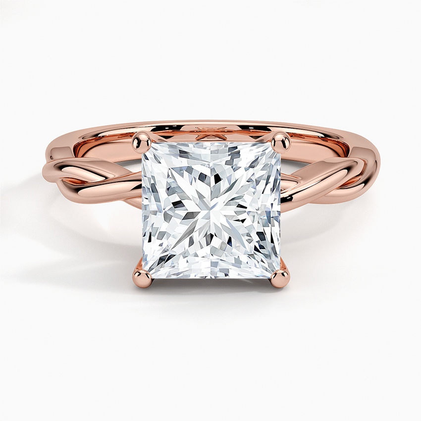 Twisted Vine Solitaire Engagement Ring