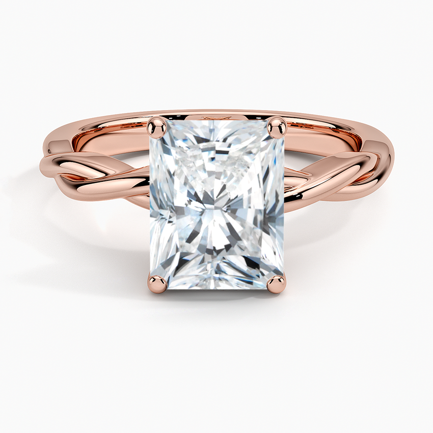 Twisted Vine Solitaire Engagement Ring