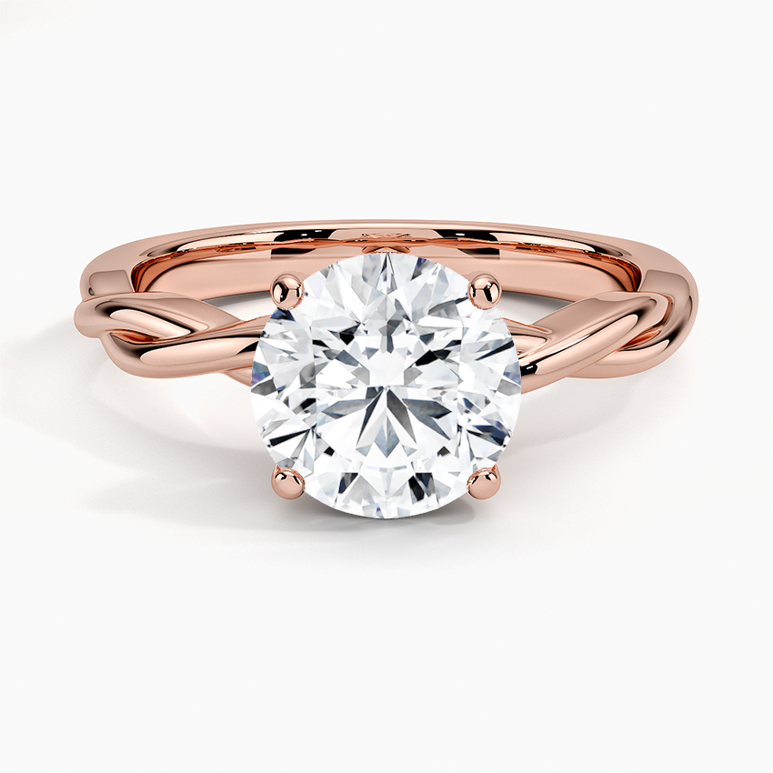 Twisted Vine Solitaire Engagement Ring