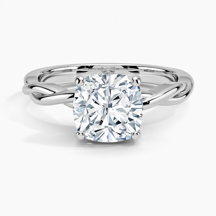 Twisted Vine Solitaire Engagement Ring