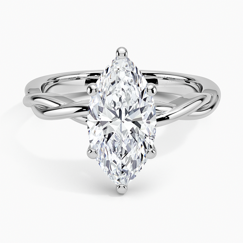 Twisted Vine Solitaire Engagement Ring