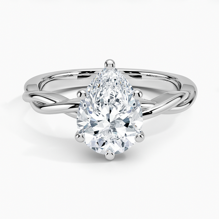 Twisted Vine Solitaire Engagement Ring