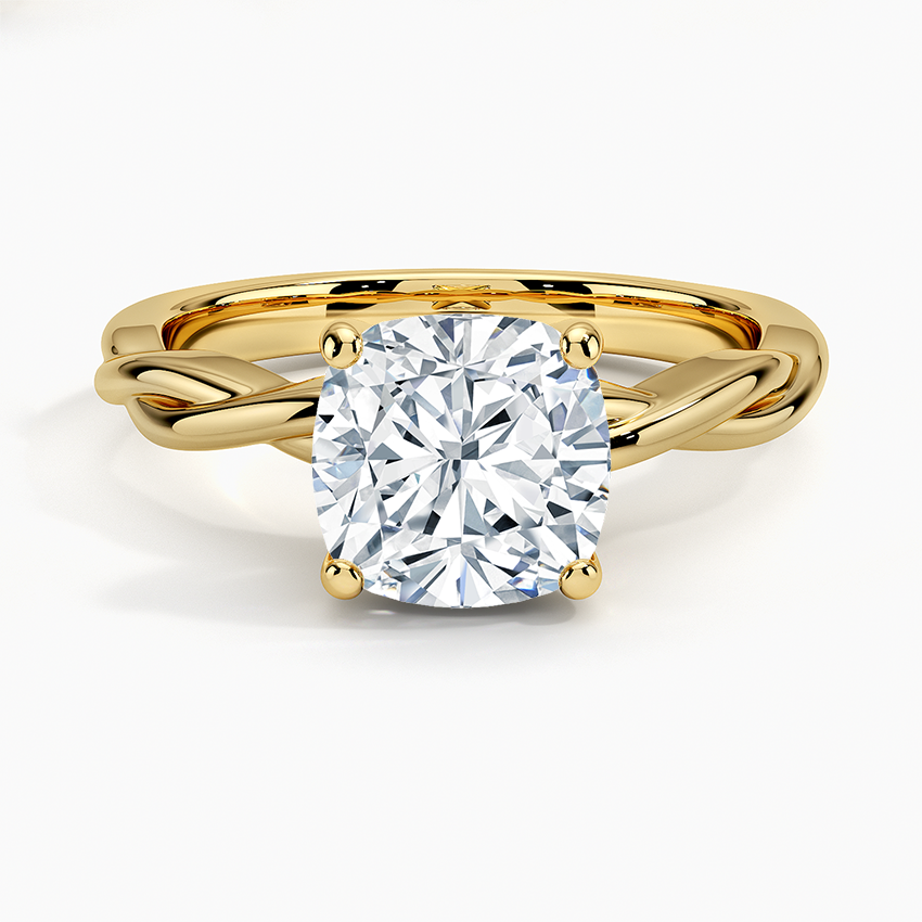 Twisted Vine Solitaire Engagement Ring