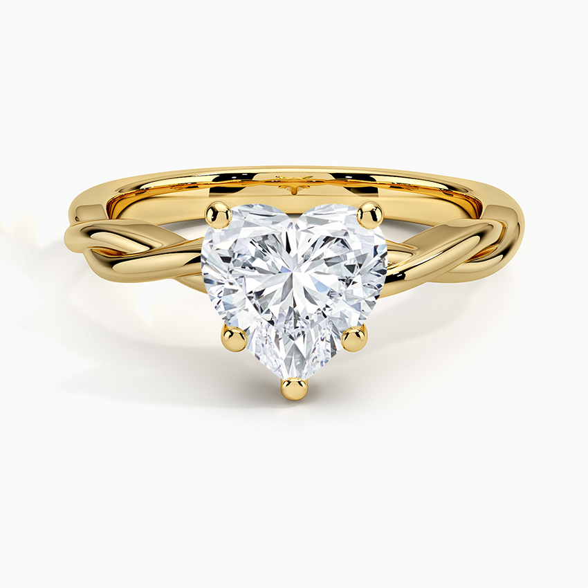 Twisted Vine Solitaire Engagement Ring