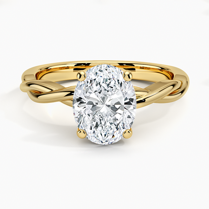 Twisted Vine Solitaire Engagement Ring