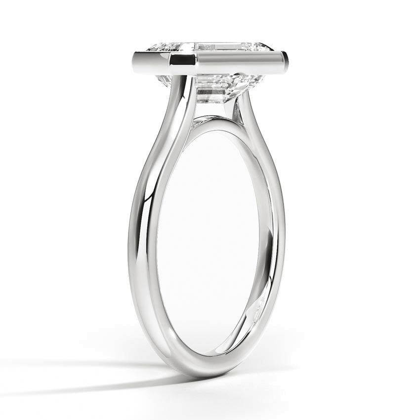 Luna East-West Bezel Solitaire Engagement Ring