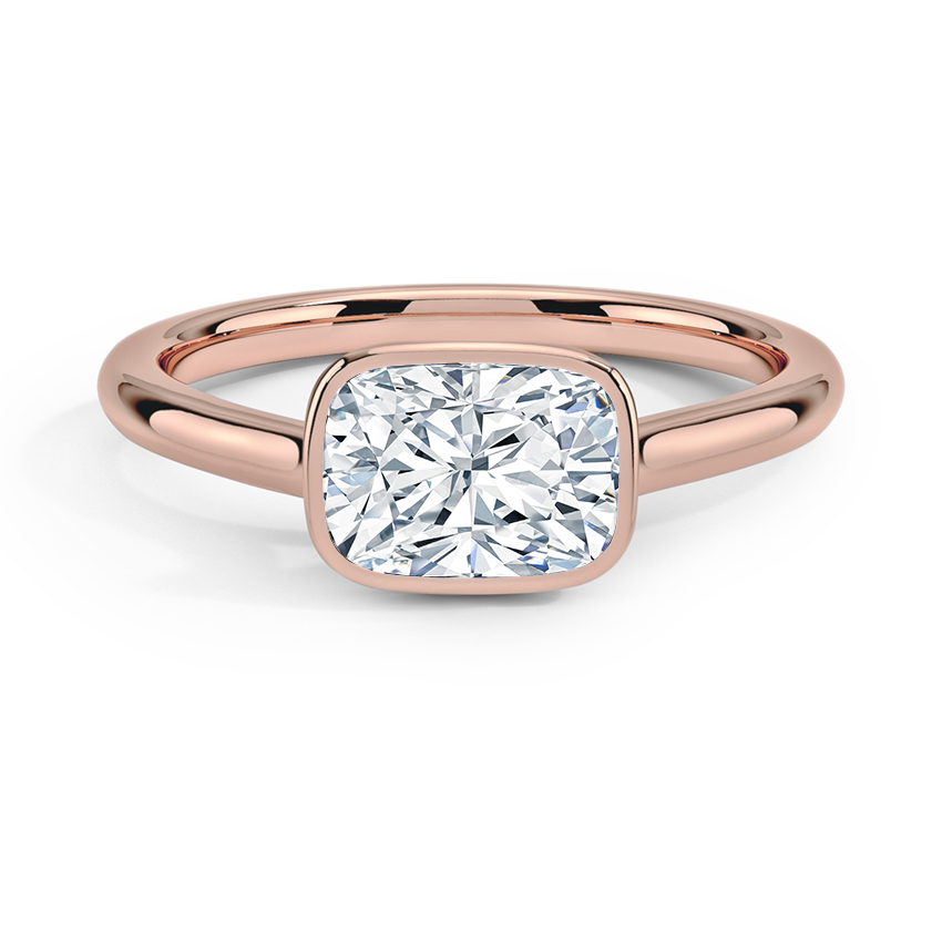 Luna East-West Bezel Solitaire Engagement Ring