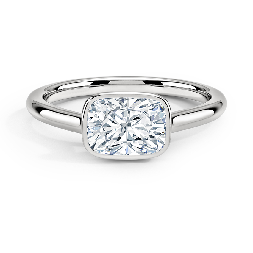 Luna East-West Bezel Solitaire Engagement Ring