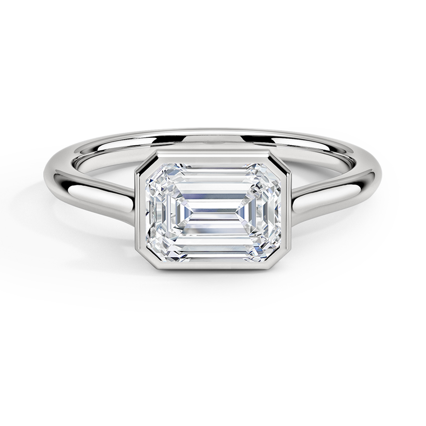 Luna East-West Bezel Solitaire Engagement Ring