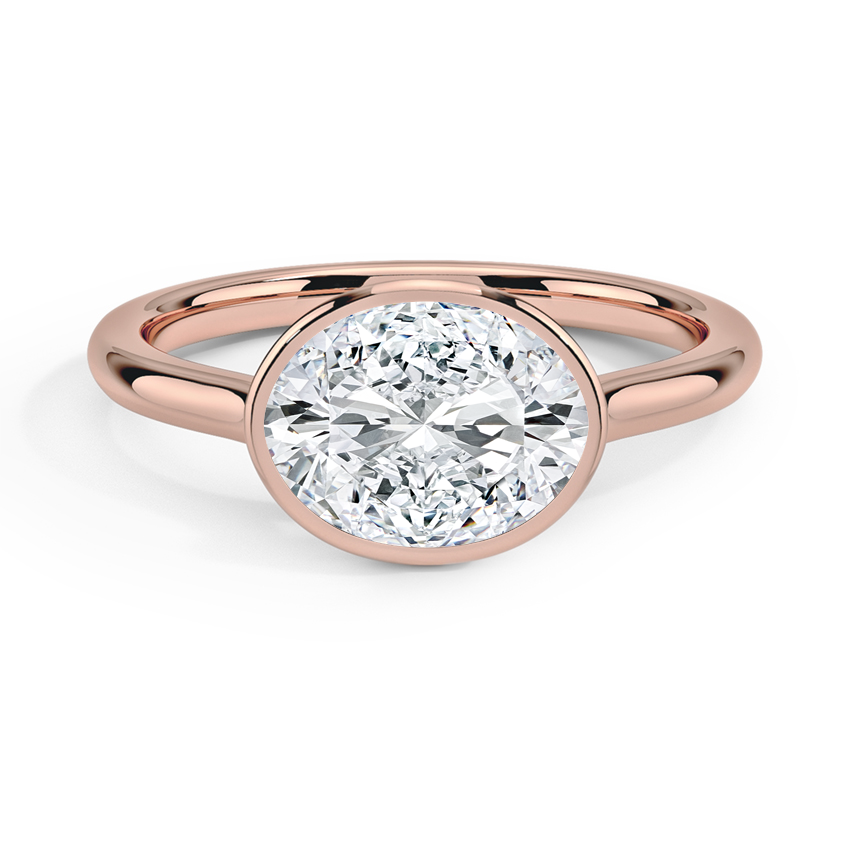 Luna East-West Bezel Solitaire Engagement Ring