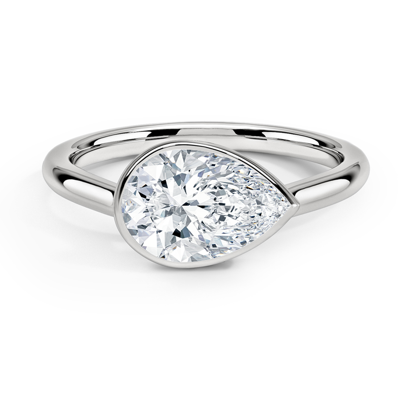 Luna East-West Bezel Solitaire Engagement Ring