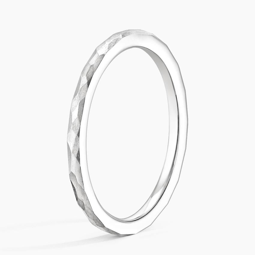 Matte Hammered Petite Comfort Fit Wedding Ring