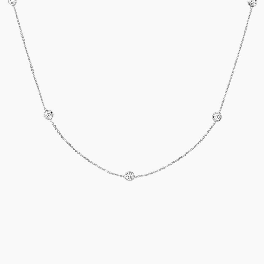 Bezel Strand 18 in. Diamond Necklace (2/3 ct. tw)