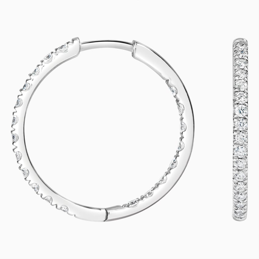 Small Perfect Hoop Lab Diamond Earrings