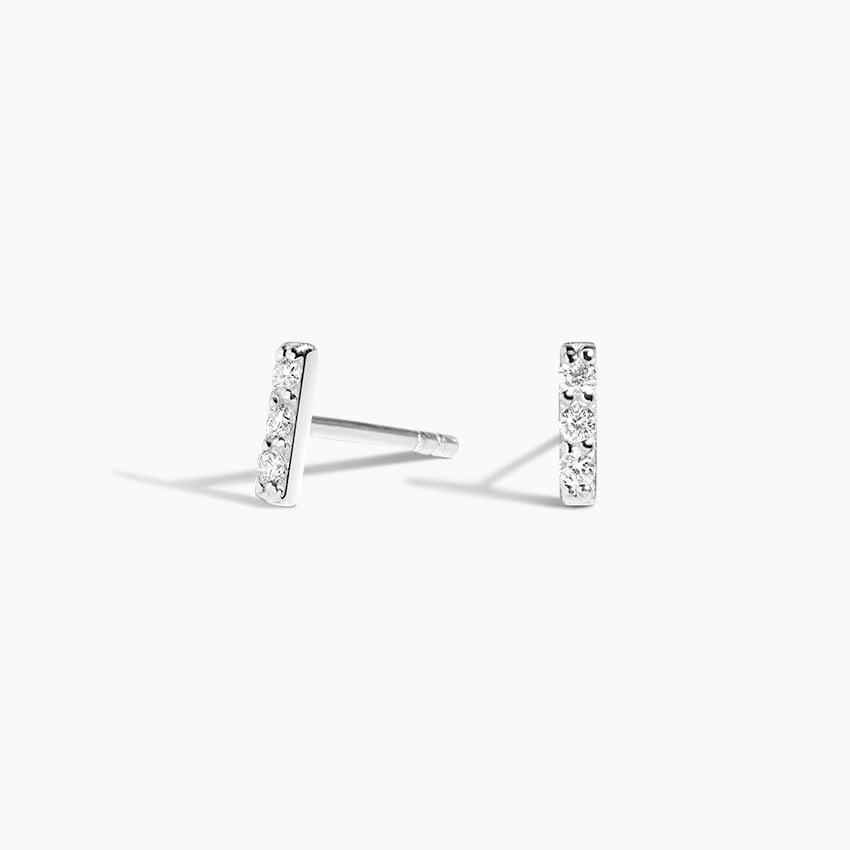 Pavé Bar Diamond Earrings