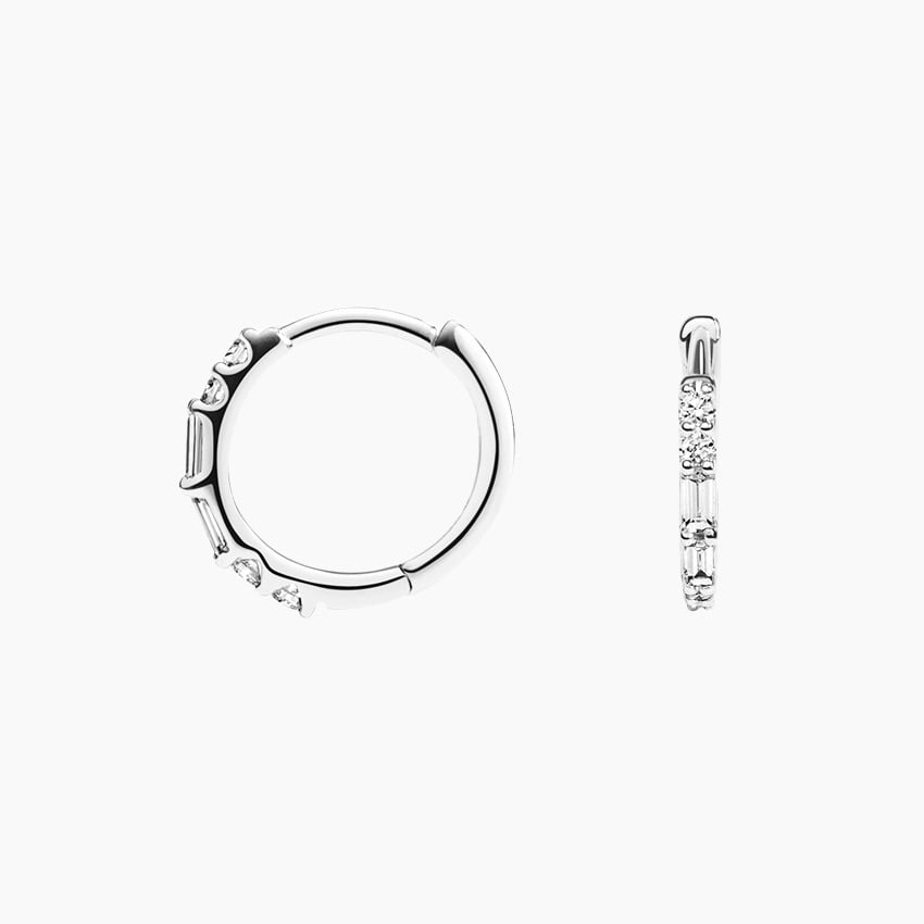 Allegra Diamond Hoop Earrings