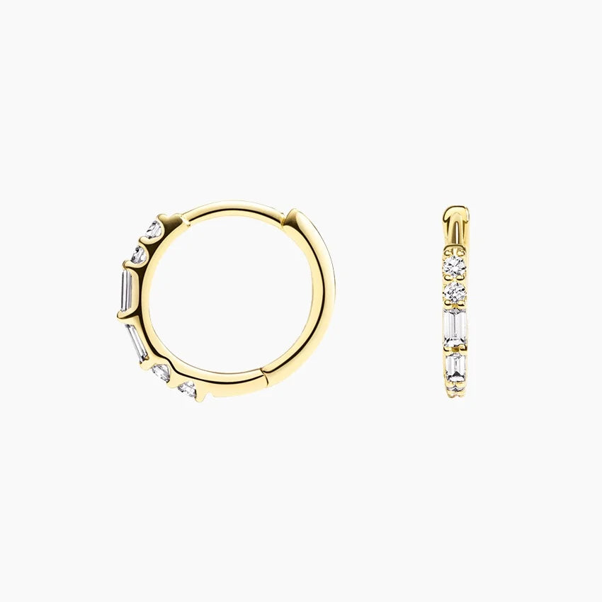 Allegra Diamond Hoop Earrings