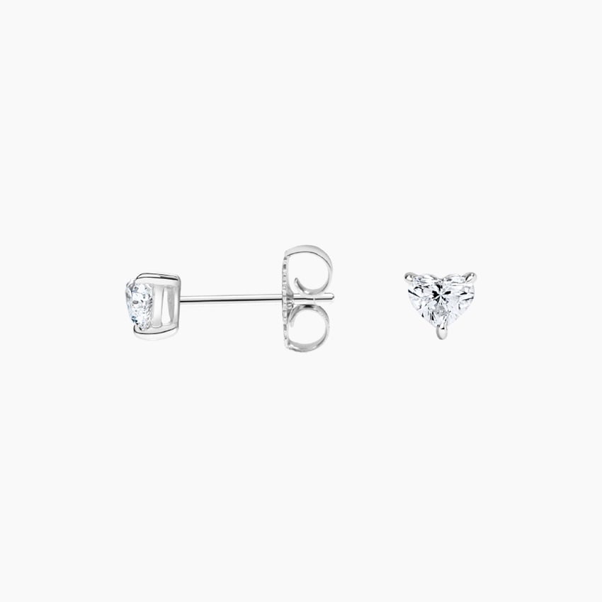 Heart Lab Diamond Stud Earrings (1/4 ct. tw.)