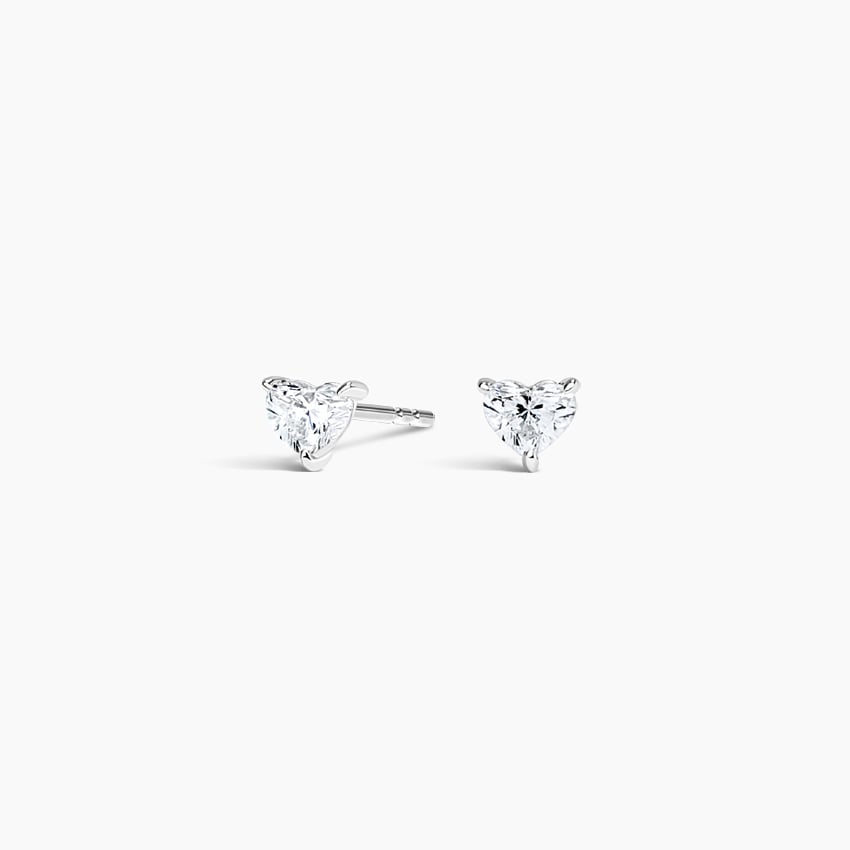 Heart Lab Diamond Stud Earrings (1/4 ct. tw.)