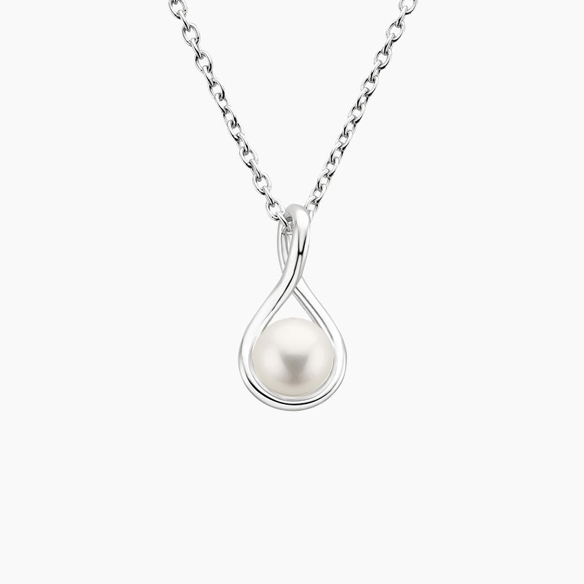 Premium Akoya Cultured Pearl Twist Pendant (6mm)