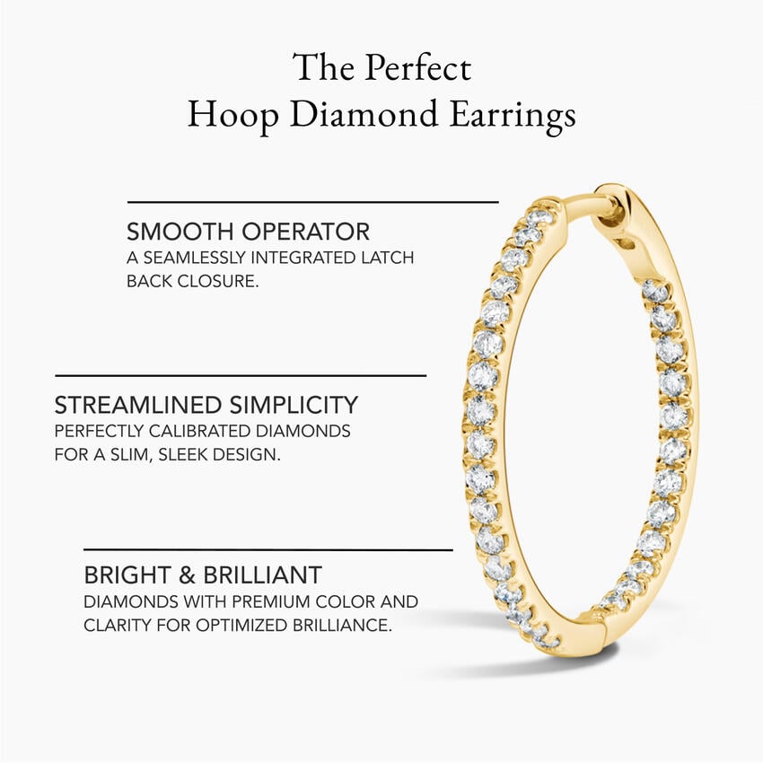 Small Perfect Hoop Lab Diamond Earrings