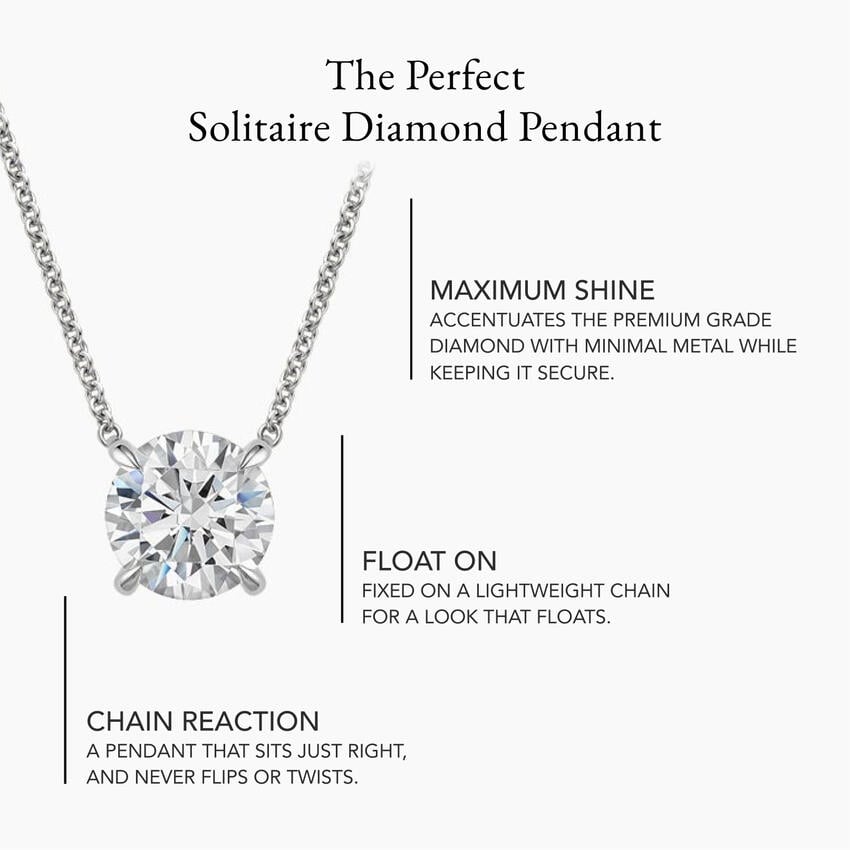 Perfect Solitaire Lab Diamond Pendant (1/2 ct. tw.)