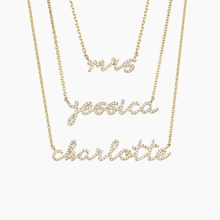 Script Diamond Name Necklace