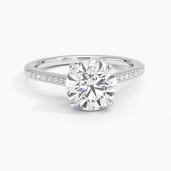 Lissome Half-Coverage Diamond Engagement Ring