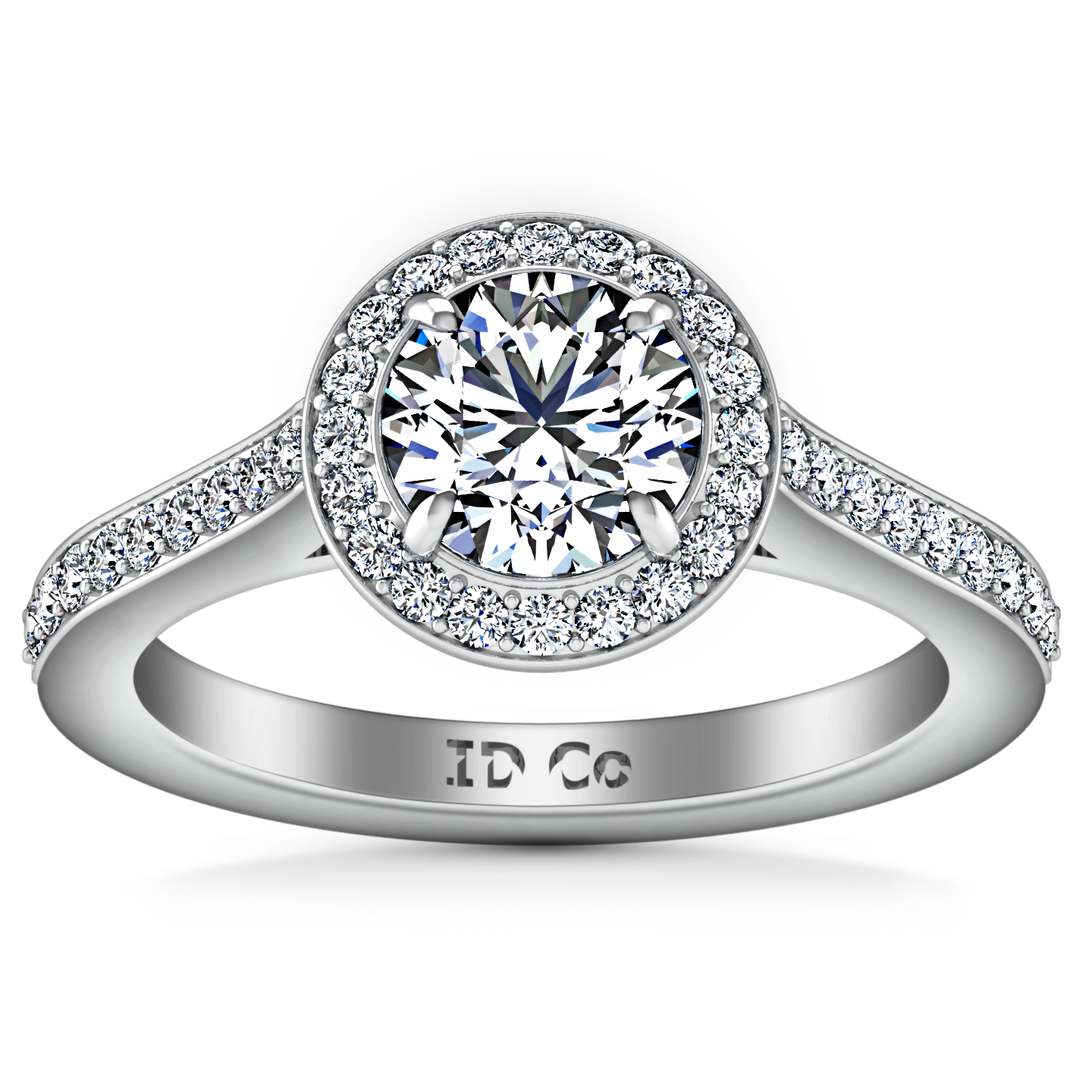 Halo Engagement Ring Violet