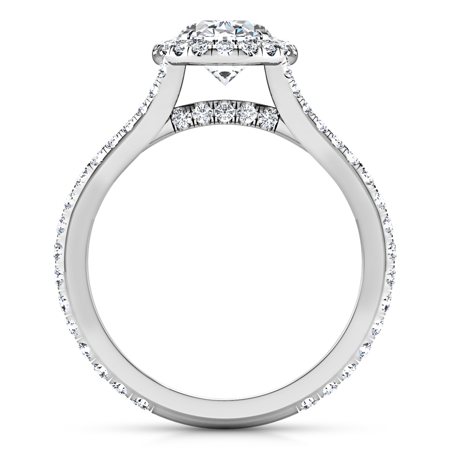 Halo Oval Engagement Ring Melody