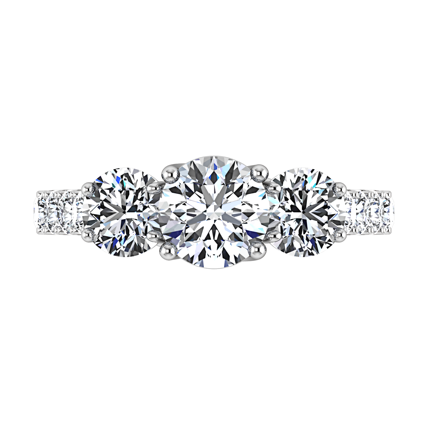 Three Stone Engagement Ring Victoria