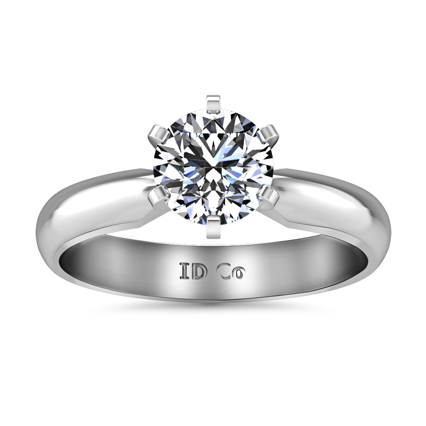 Solitaire Engagement Ring Wide Classic 6 Prong