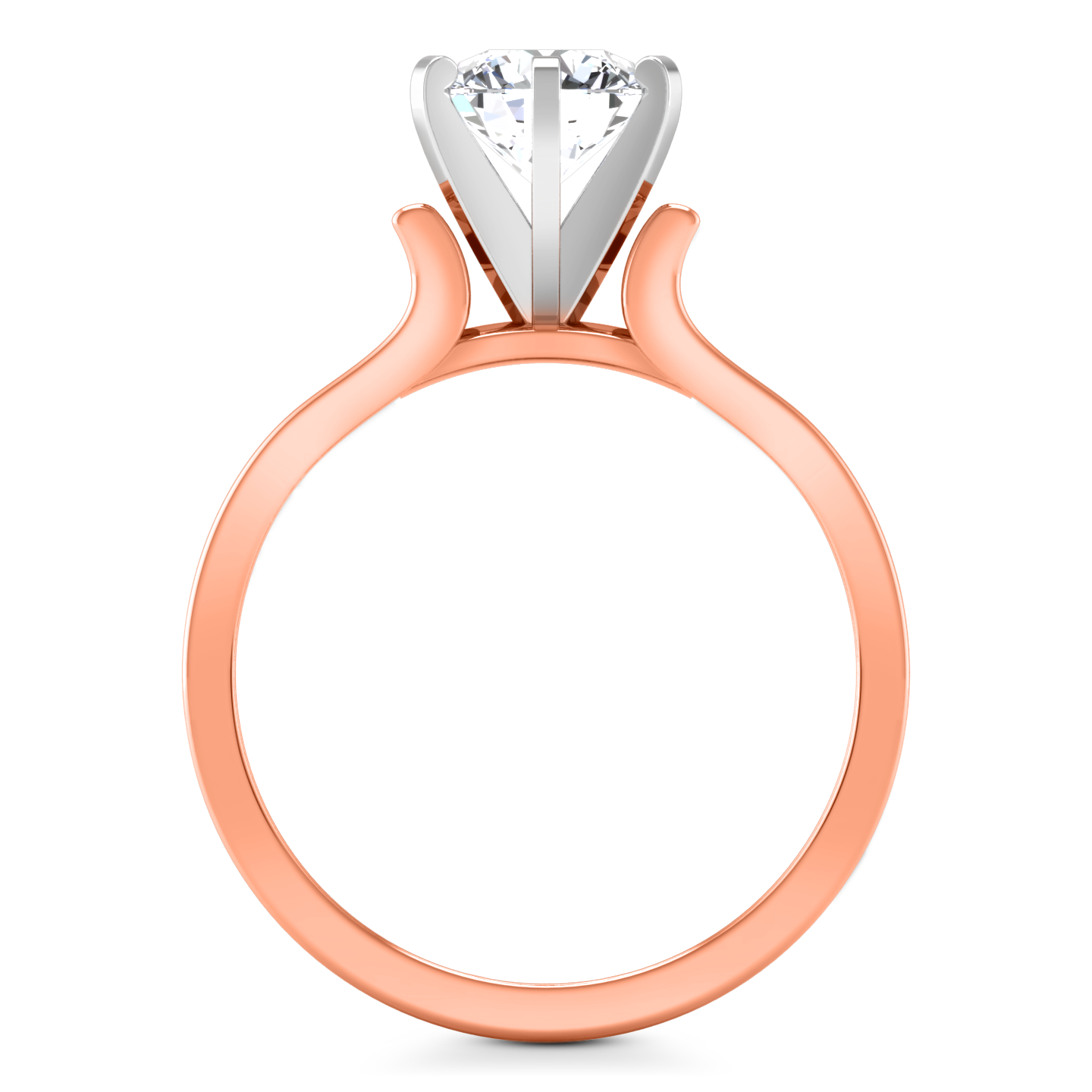 Solitaire Engagement Ring Curved Shoulder