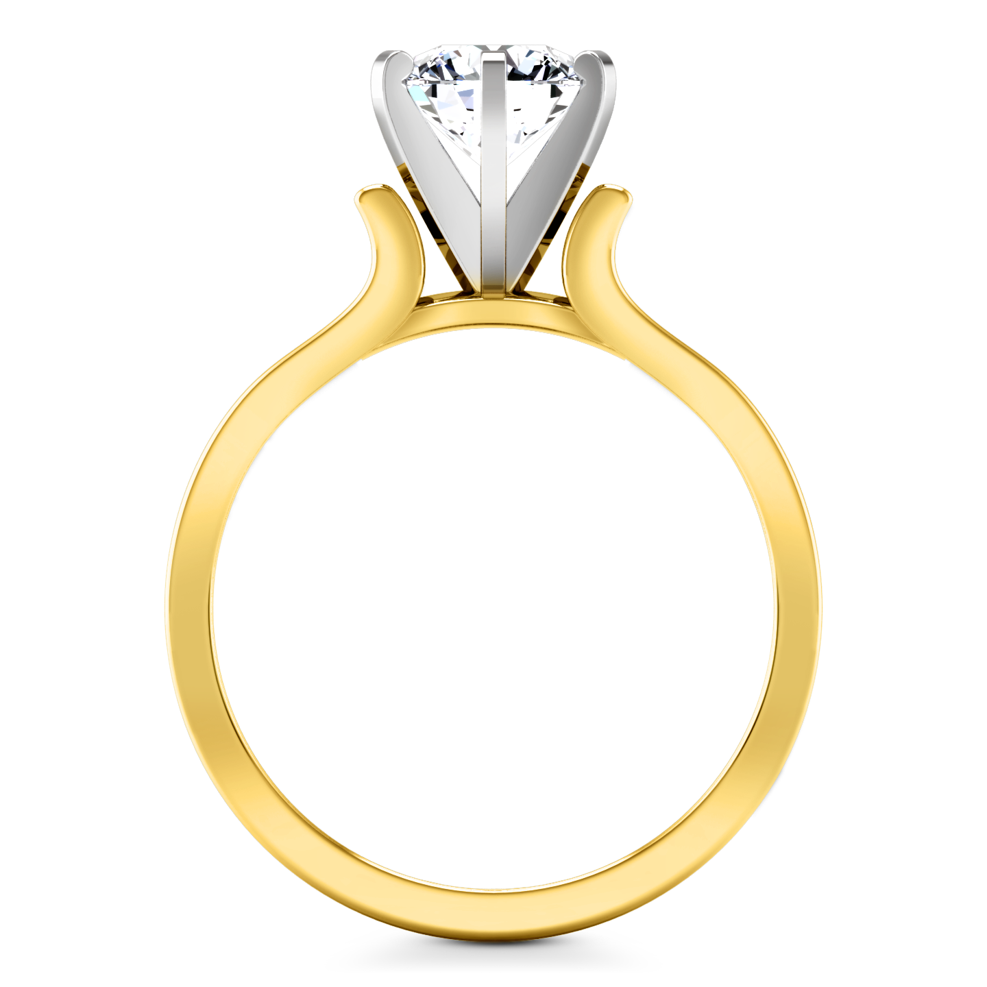 Solitaire Engagement Ring Curved Shoulder