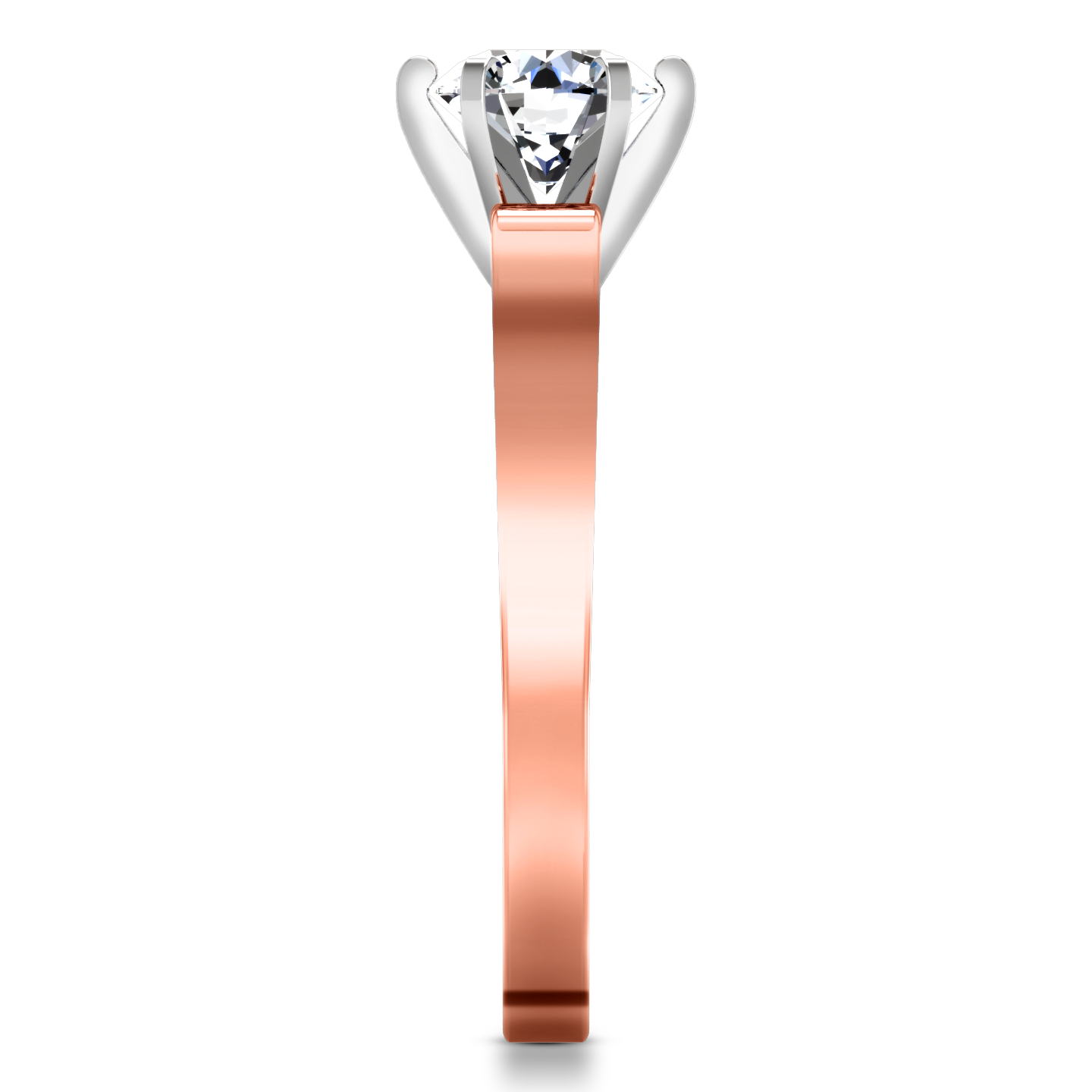 Solitaire Engagement Ring Curved Shoulder