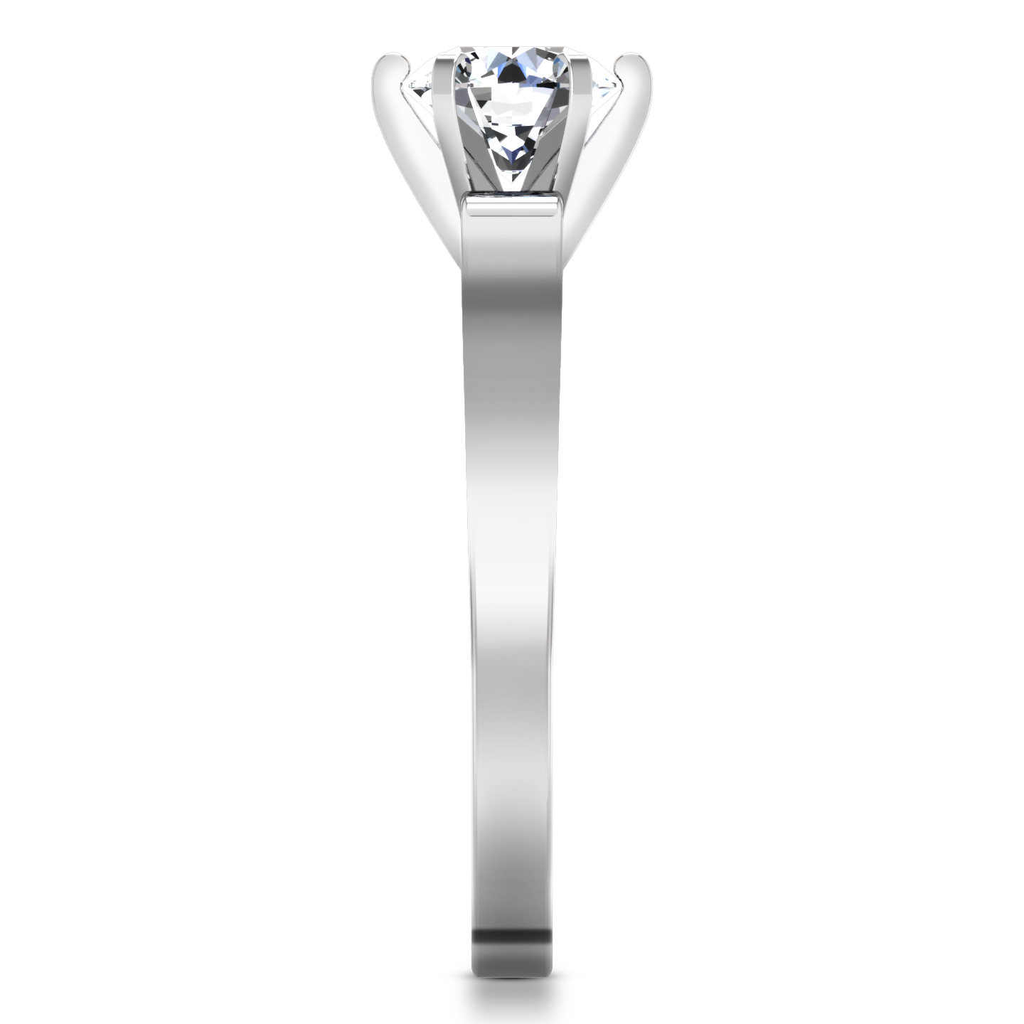 Solitaire Engagement Ring Curved Shoulder