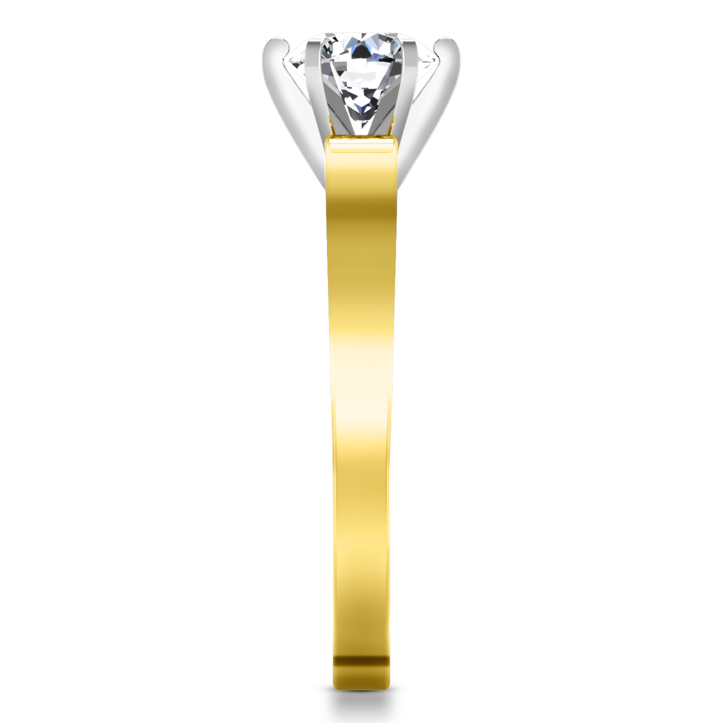 Solitaire Engagement Ring Curved Shoulder