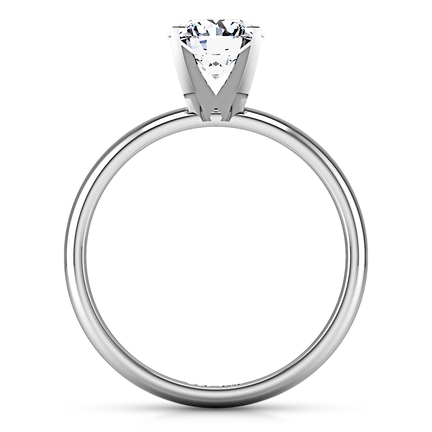 Solitaire Engagement Ring Comfort Fit Round
